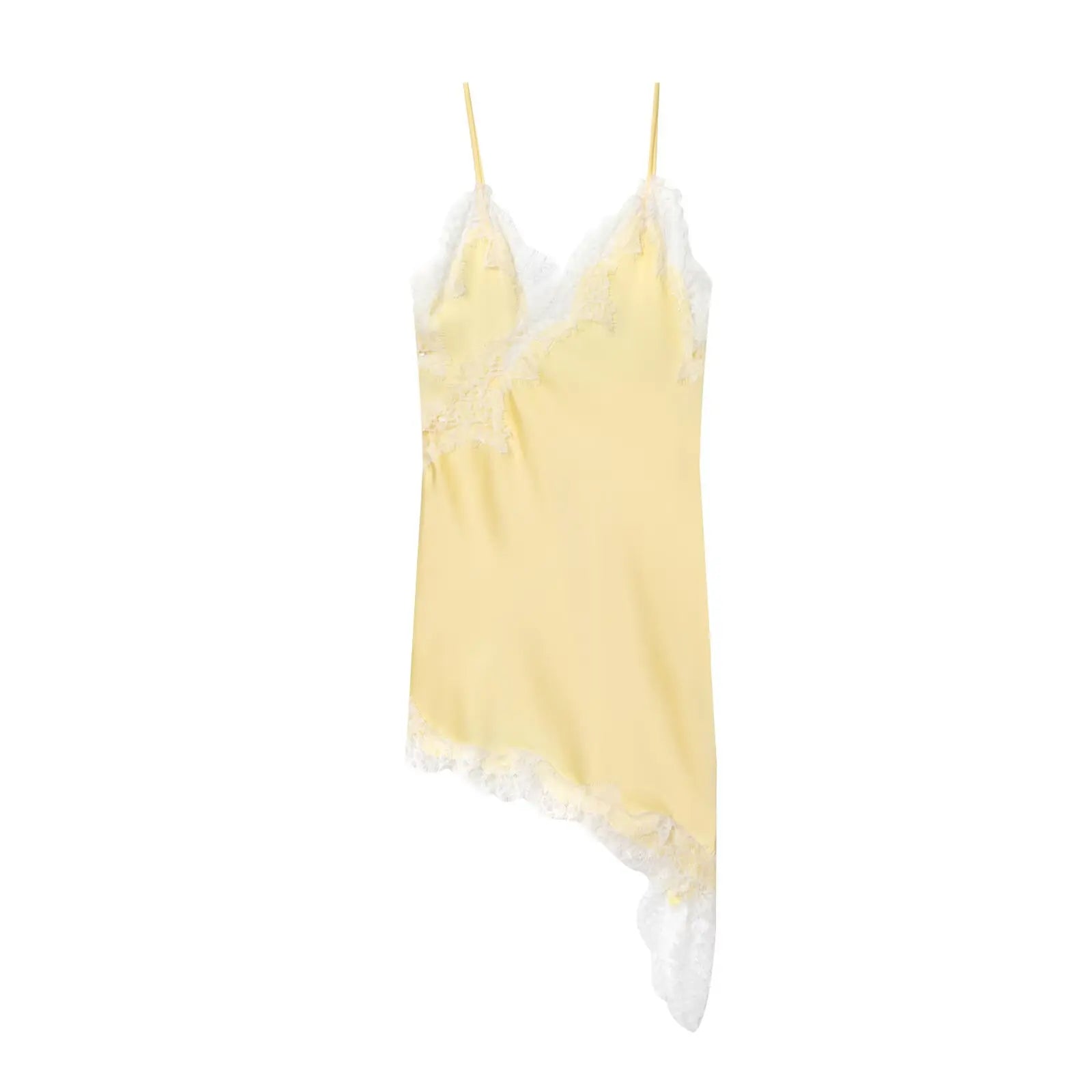 A sexy satin lace mini dress with a backless asymmetric design that highlights your curves—perfect for summer nights, beach vibes, and standout party looks