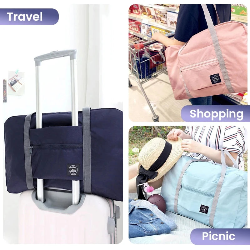 Best‑selling foldable duffel bag with extra‑large capacity, ultra‑light design, and perfect for travel, gym, and weekend trips. Stylish, durable, and folds flat in seconds